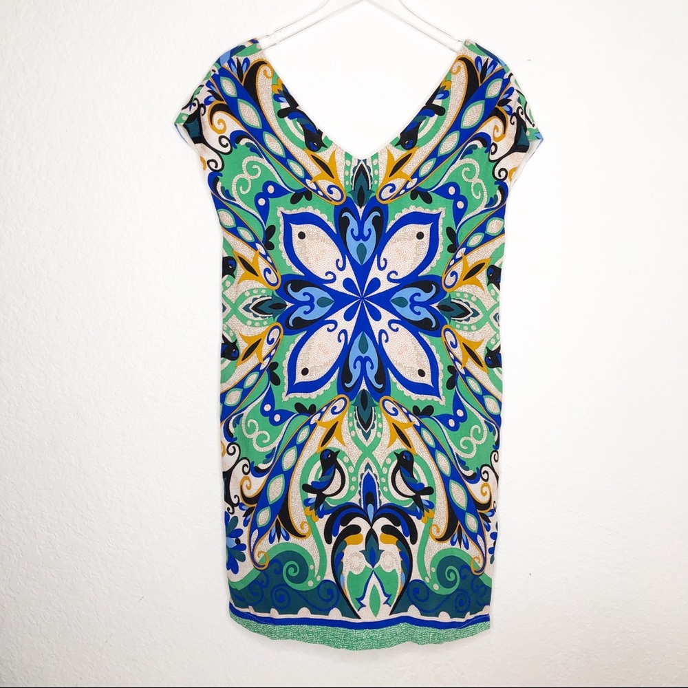 Maeve | Folksong Abstract Bird Shift Dress Size XS